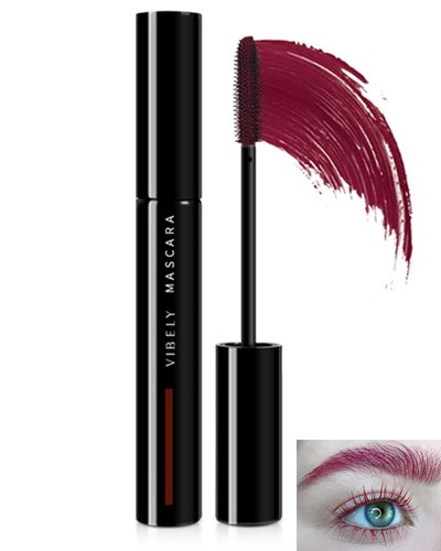 Burgundy mascara waterproof - burgundy,