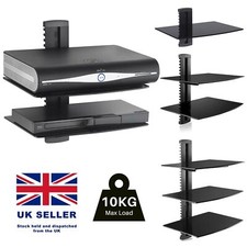 1/2/3 Tiers Wall Mounted Black